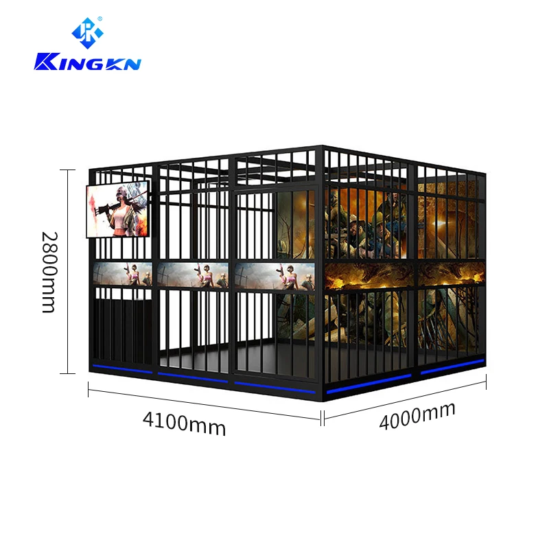 Kingkn Hot sale 9d vr virtual reality simulator equipment vr simulator multi player shooting game machine