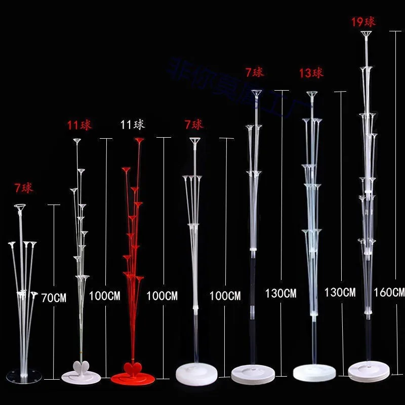 Colorful Metal  Rods Supplies Balloons Holder Sticks