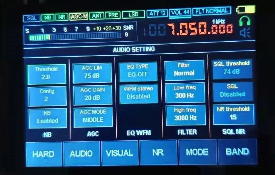 AM SSB NFM WFM Analogs Modulation 1.10a 50K~200MHz 400~2GHz Malachite Receiver SDR Software Radio DSP All Mode Receiver