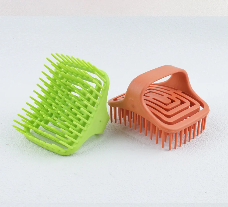 High Quality Women Plastic Salon Hair Care Brush Beige Pink Black Matte Soft Touch Detangling Hair Brushes