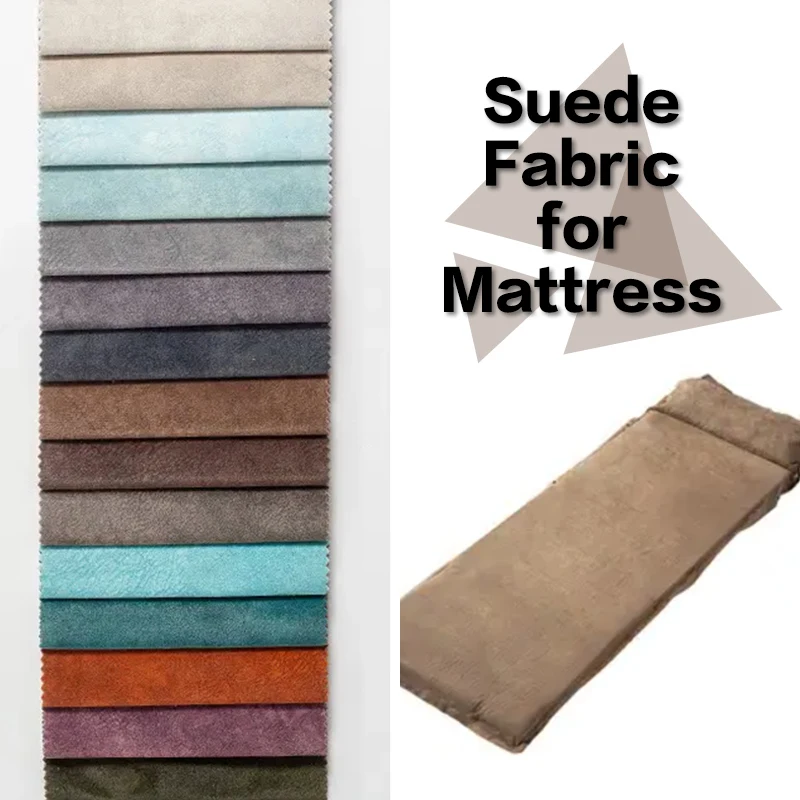 wind proof rib solution dyed Stretch heavyweight cross mattress textile material cloth Suede fabric for mattress