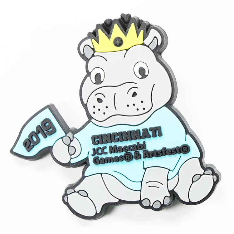 custom logo pvc plastic pin badge with pin