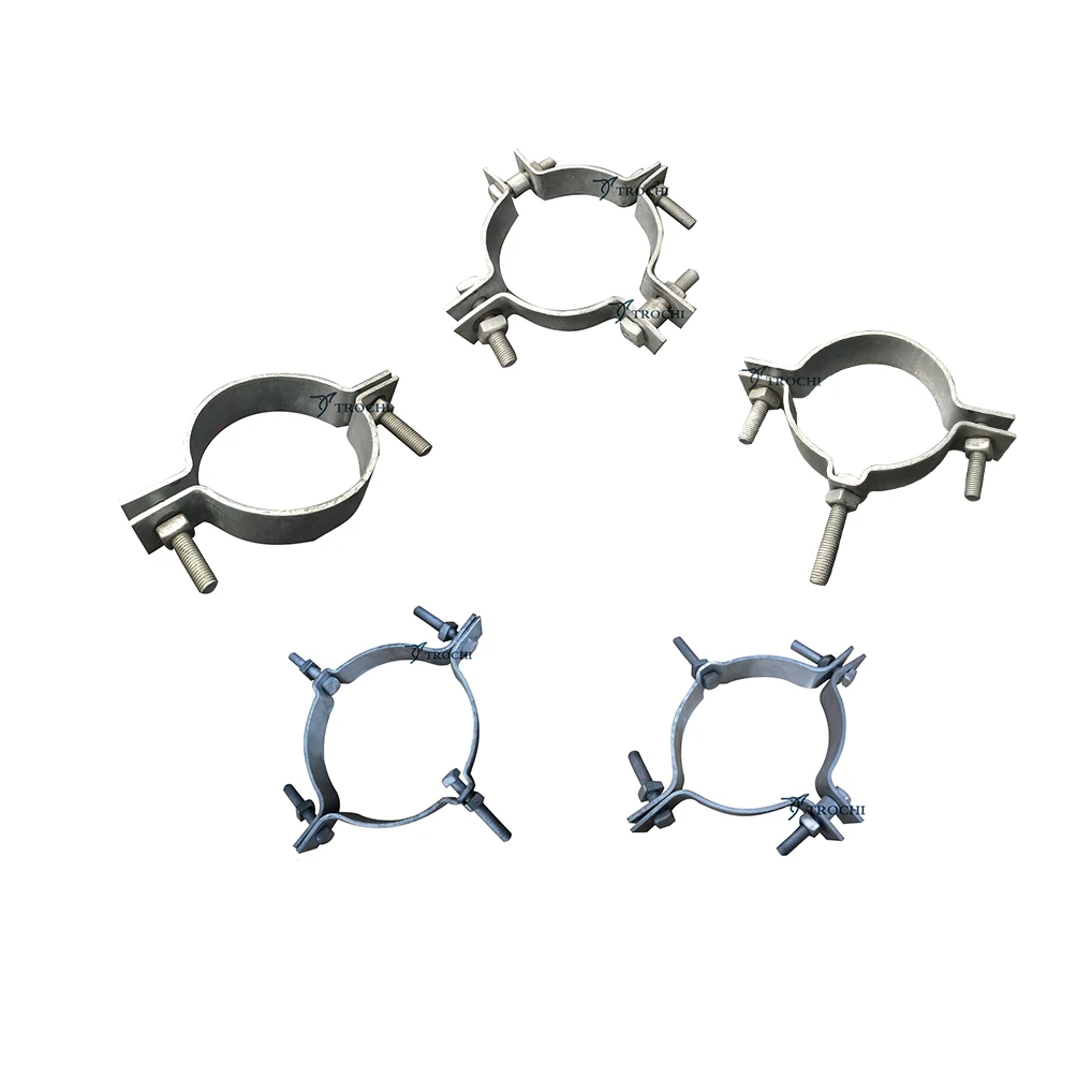 Pole hoop GCA CA DEG RL 2A type hot dip galvanized steel pole clamp with bolt and nut
