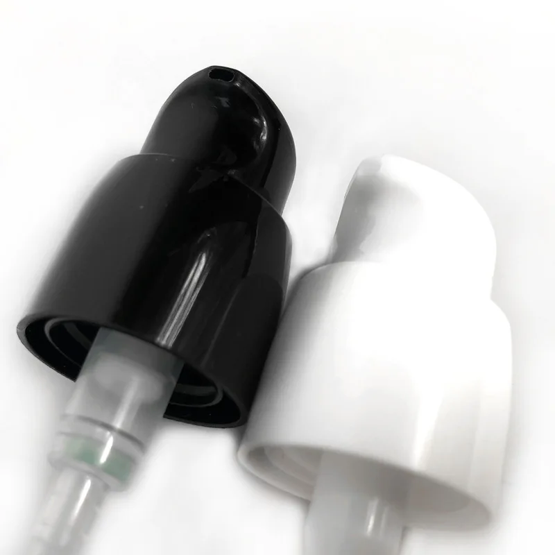 Wholesale 30ml White Black Cap Empty Pump Cosmetic Glass Capsule Clear Lotion Bottle