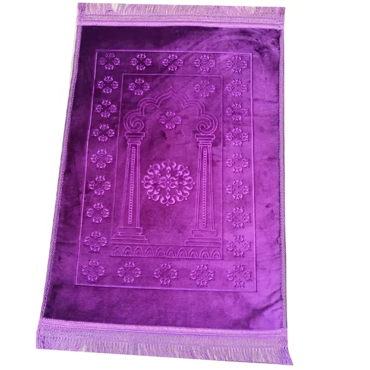 Islamic Thick Mat With Soft Tassel Prayer Mat Rug For Mosque