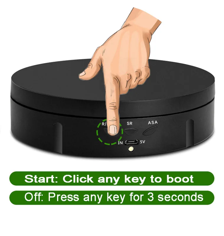 360 Electric Rotating Display Table Multi-function Rotating Turntable Jewelry Display Turntable Video Rotating Display Table