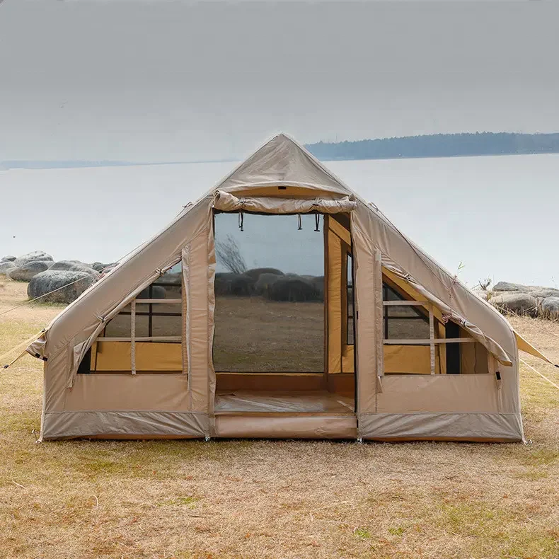 best quality wholesale  factory Camping Tents 4 Persons Waterproof Outdoor Family Prefab Houses Inflatable Air Pole Tents