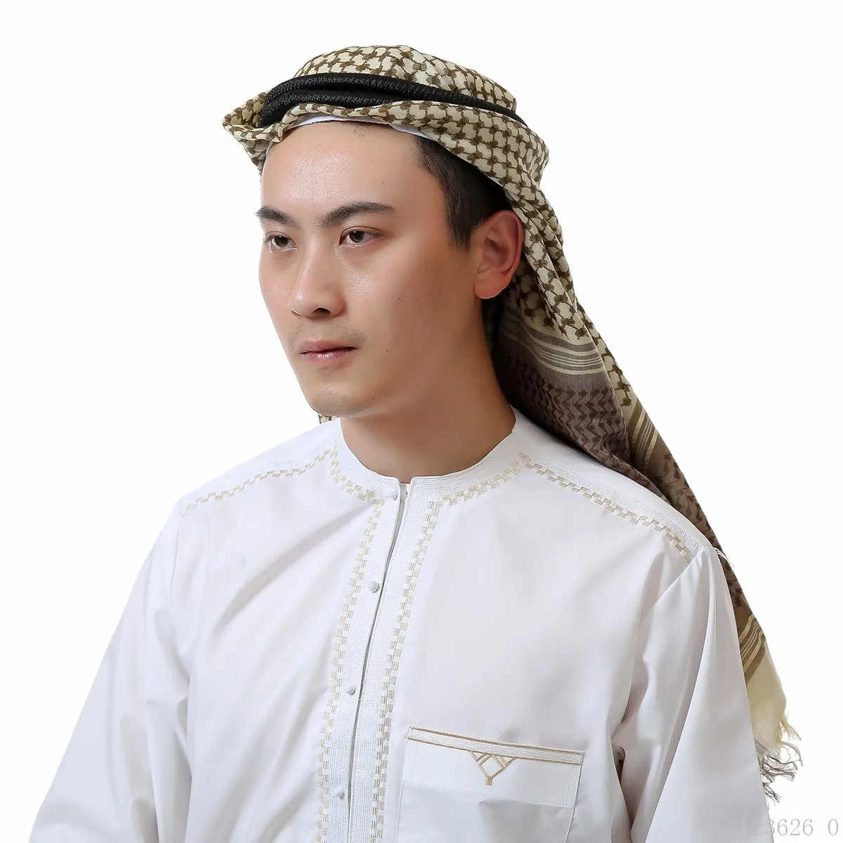 2022 Good Quality New Design Dubai Headscarf Muslim Men Embroidered Yashmagh Famous Arab Shawl and Scarf Saudi Arab Hijab