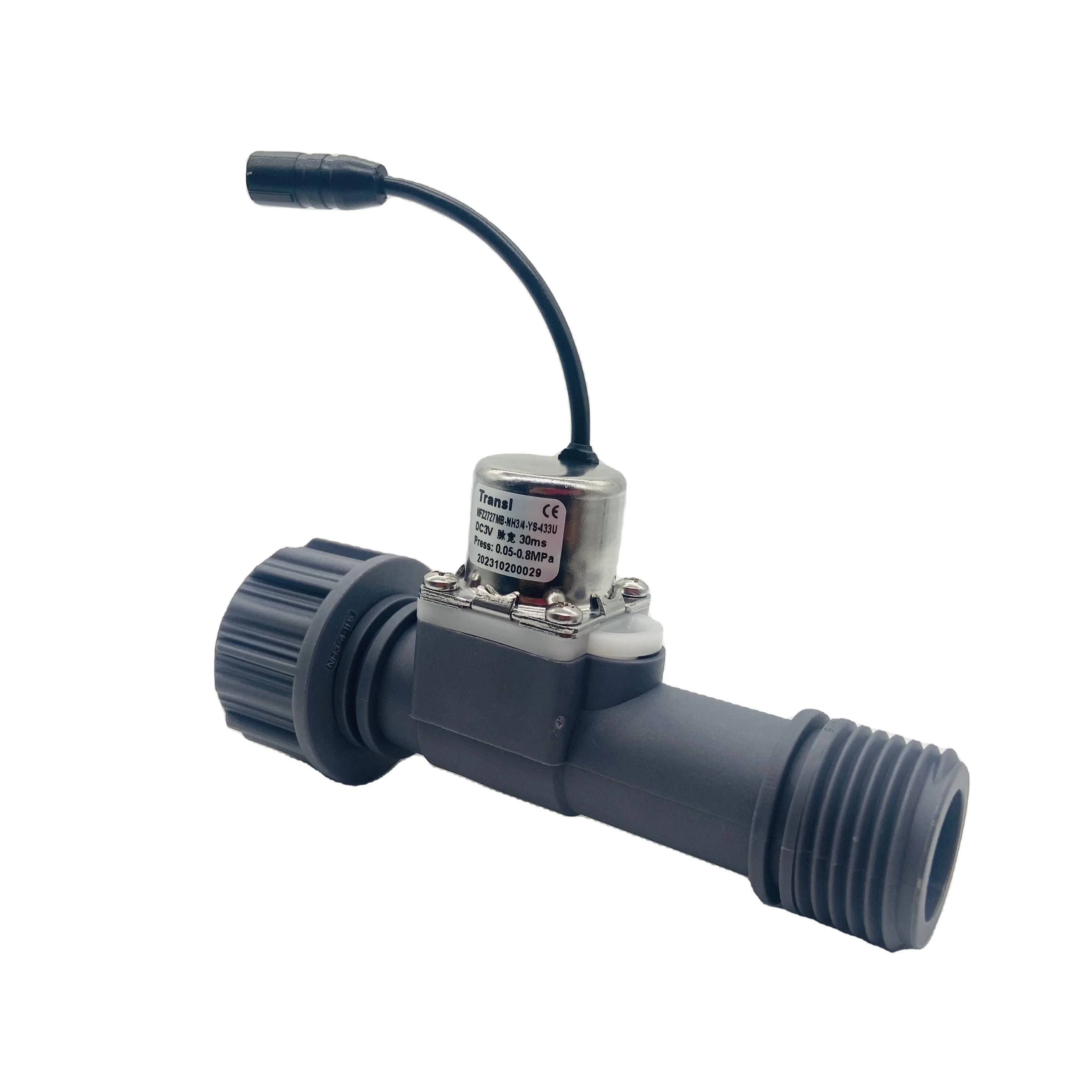 Transl 3/4 inch Smart bistable solenoid valve dc 3v 6v plastic water valve for Irrigation timer and home garden water system