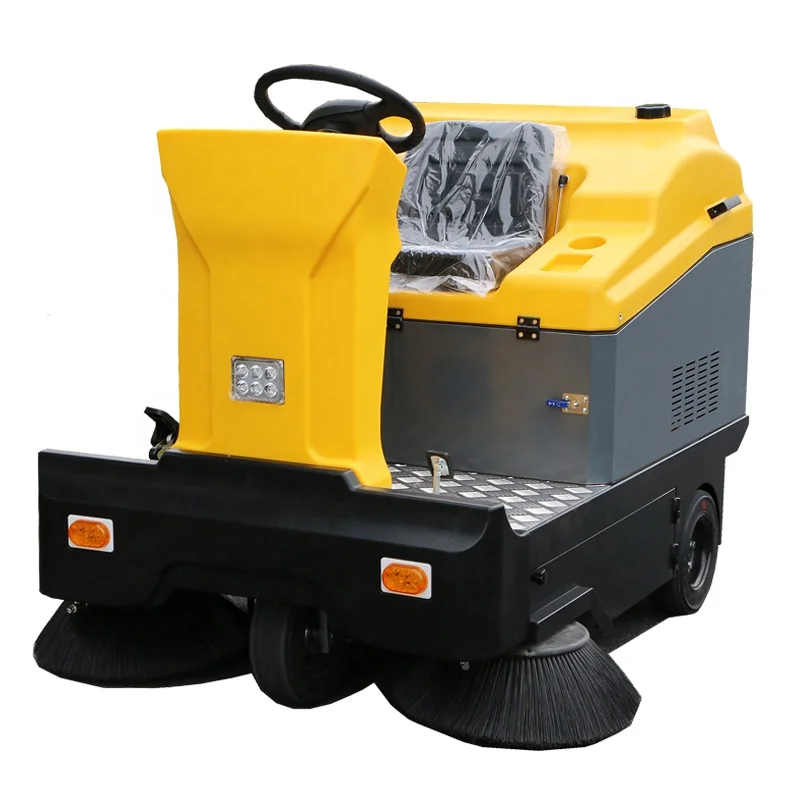 China excellent quality high efficiency street road dust cleaning equipment rechargeable airport driving floor sweeper machine