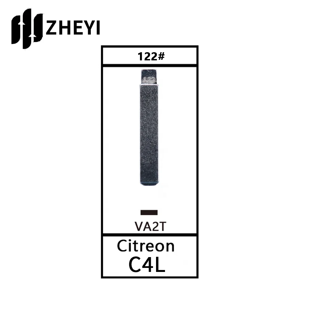 VA2T 122# Universal Uncut Remotes Flip Key Blade For Citroen C4L Original 122# Blank key blade uncut for car remote control key