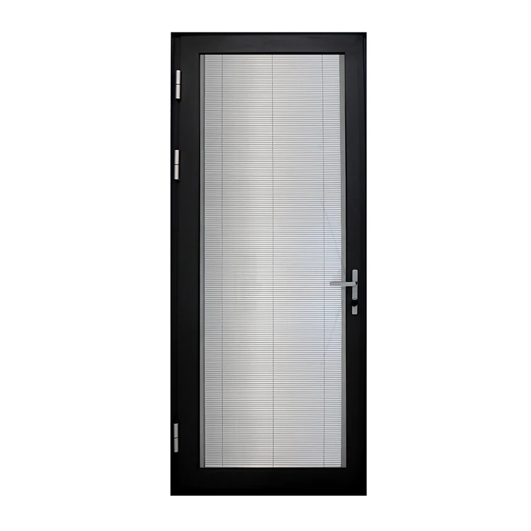  Modern single leaf aluminum office swing door for with louver inside