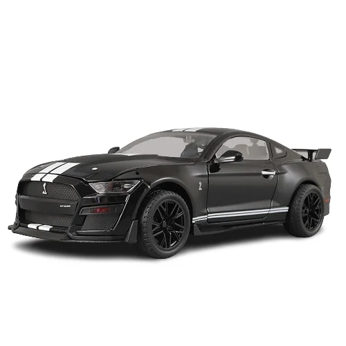 diecast 1:18 model car alloy Ford mustang GT500 alloy car model Sound and light pullback doors open decoration metal car model