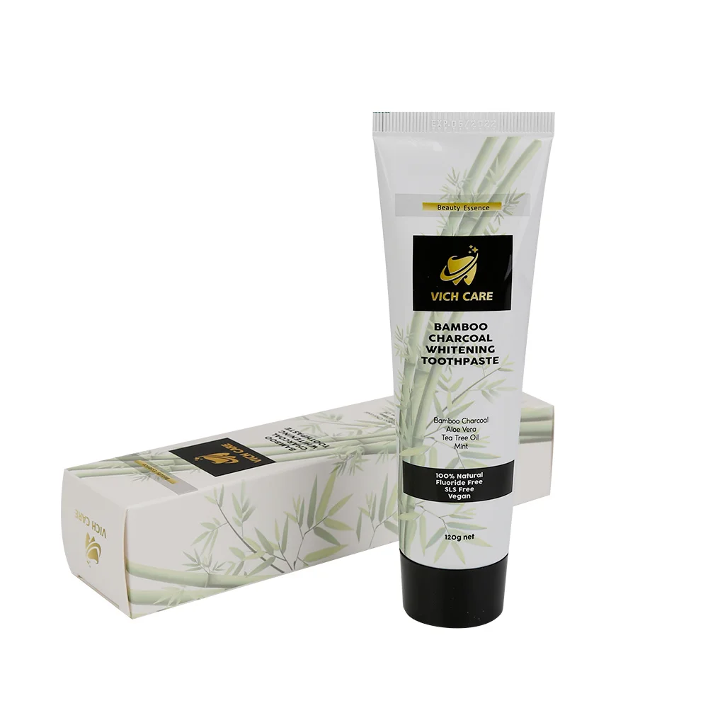 Best Popular bamboo charcoal Natural Whitener Vegan Teeth Toothpaste Whitening