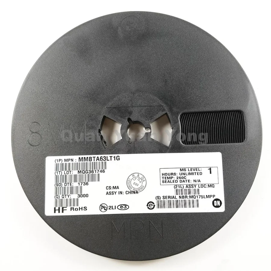 MMBTA63LT1G silkscreen 2U SOT-23 new SMD transistor PNP power transistor MMBTA63