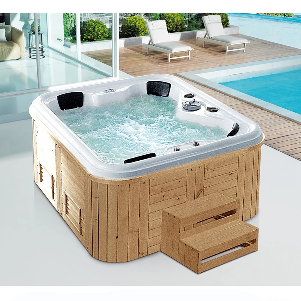Multifunction Massage Bathtub spa pool outdoor bathtub wood