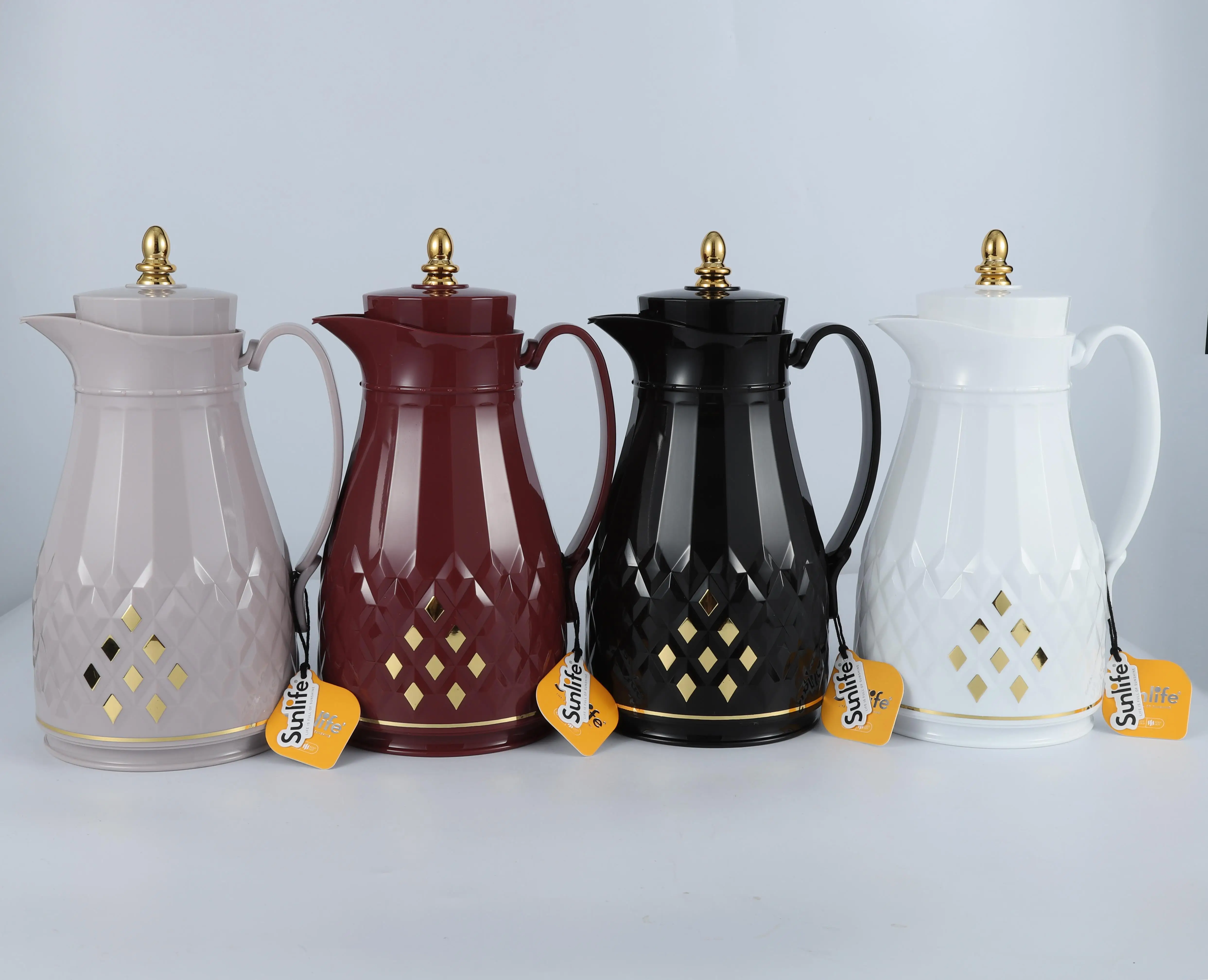 Day Days Vacuum Flask 1000ML Arabian Coffee Pot White Glass Liner Thermo Jug Tea Pot