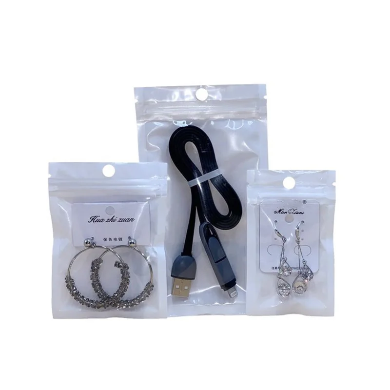 Wholesale Custom Small Jewelry Plastic Zipper Bag PET Bags Biodegradable Reusable Frosted Packaging Zip Lock Jewelry Bags