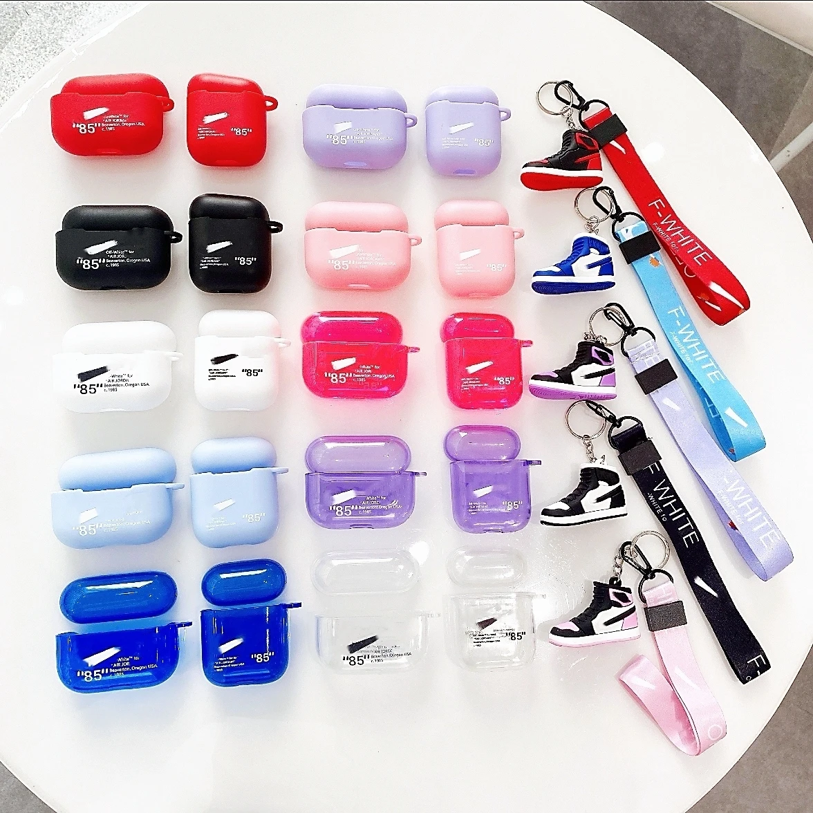 
2021 3D Silicone Shoes Designers for airpods case with shoe and Lanyard for air pods 1 2 pro 