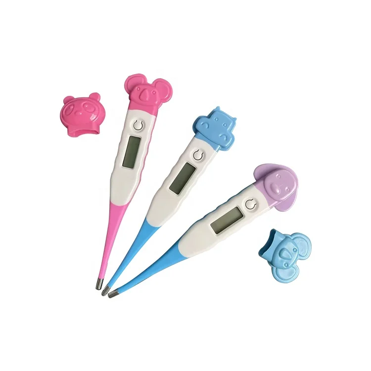 Custom Cartoon Animal Temperature oral/armpit/rectal Flexible Electronic Label Digital Thermometer