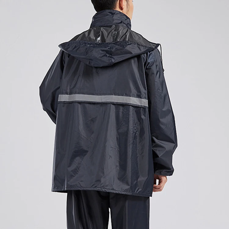 Factory Sells Fashion Raincoat Dark Navy Non Disposable Rain Coat Raincoats Waterproof Camping Raincoats for Menwith Shoes