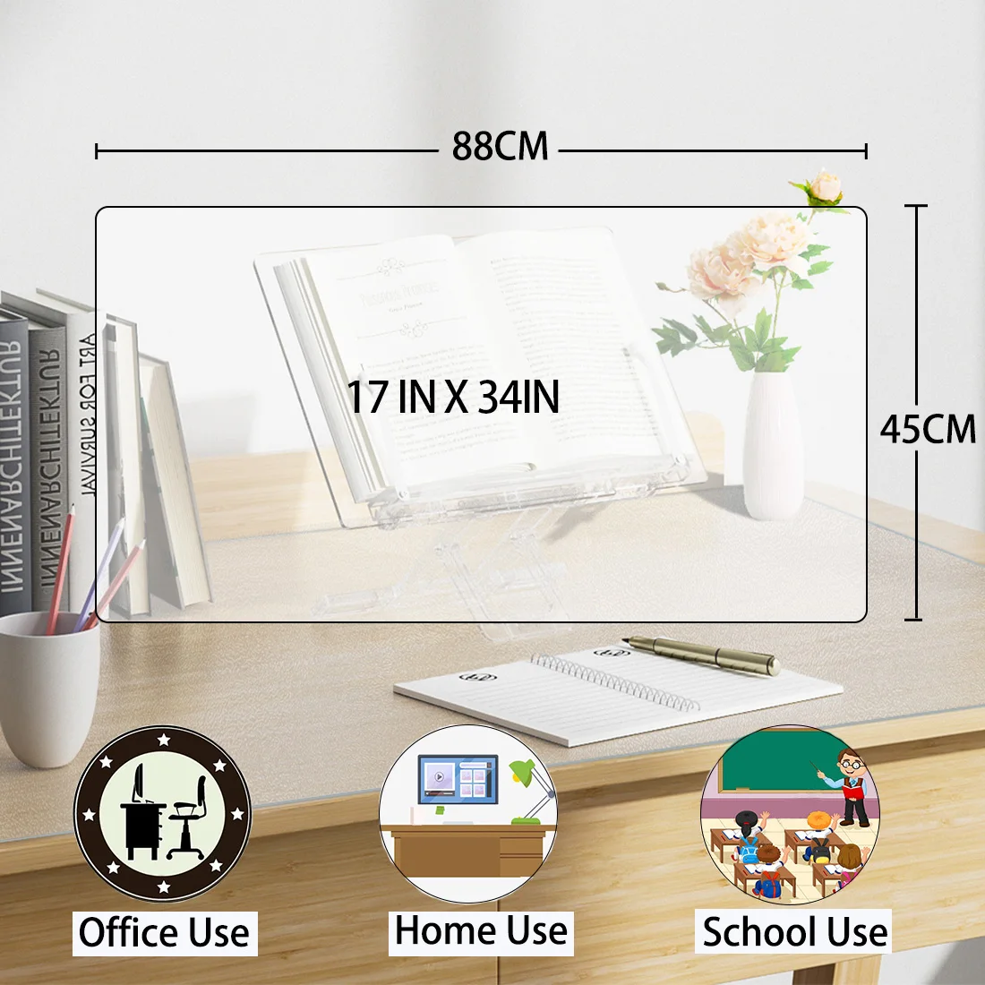 Wholesale Multifunctional Frosted PVC Laptop Pad Waterproof Desk Mat Transparent computer Desk Mat Mouse pad