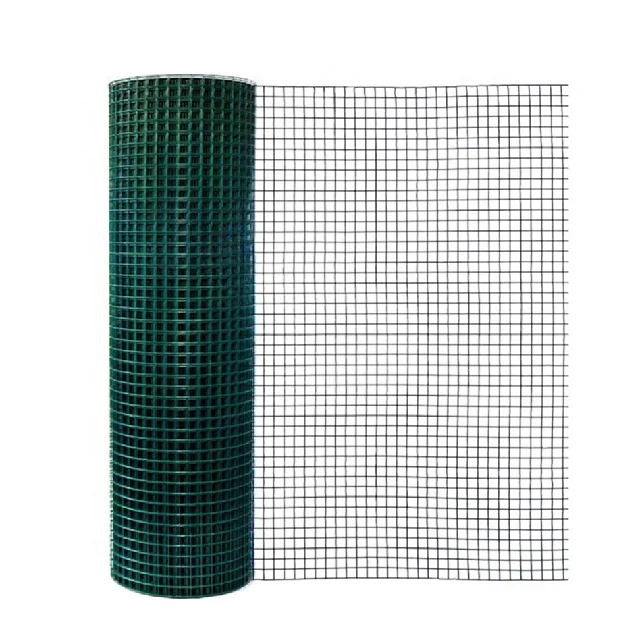 1'x1' PVC coated welded wire mesh rolls/Plastic coated welded wire fence for garden