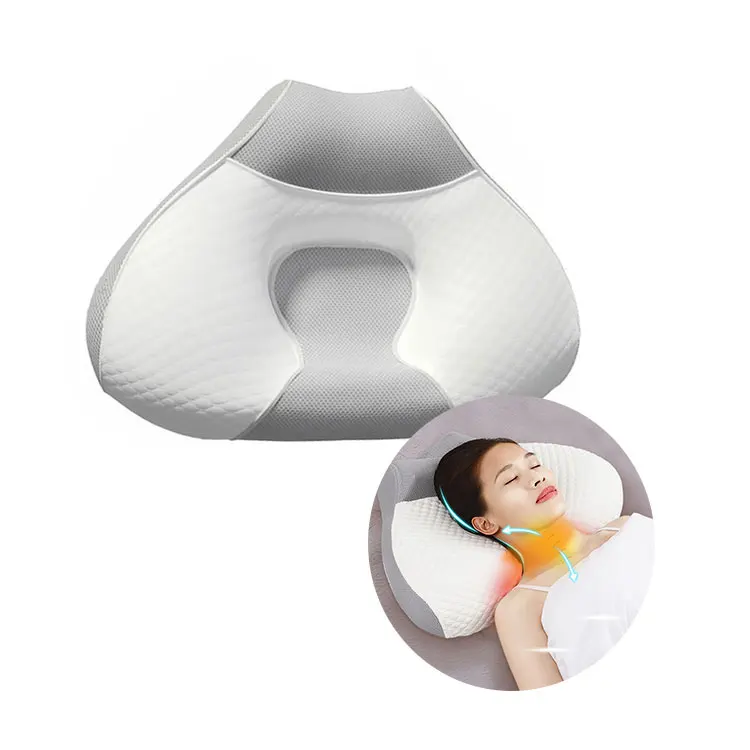 Factory Hot Sale Body Therapy Neck Heating Vibrate Powerful Massage Bed Shiatsu Massage Pillow