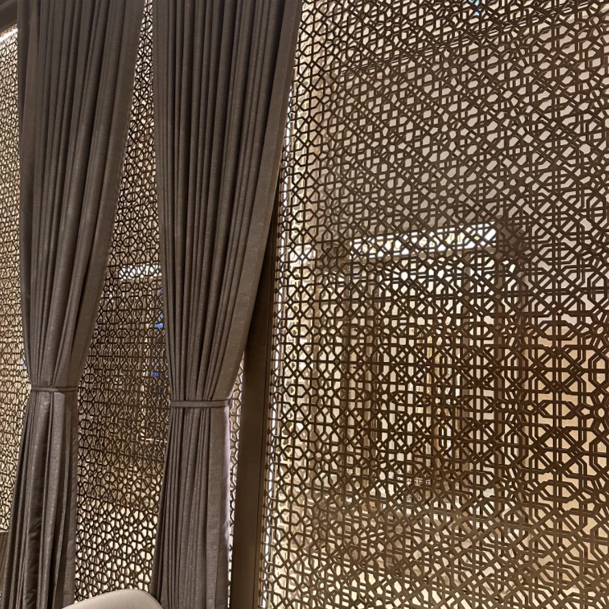 metal stainless steel partition screen movable folding screen office room partition divider movable hotel screen