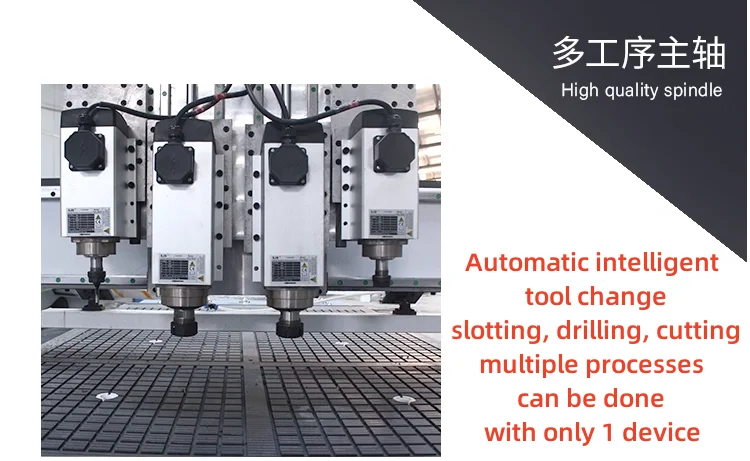 UBO multifunction industrial atc 1325 2030 cnc wood router mdf plywood cutting furniture door making machine