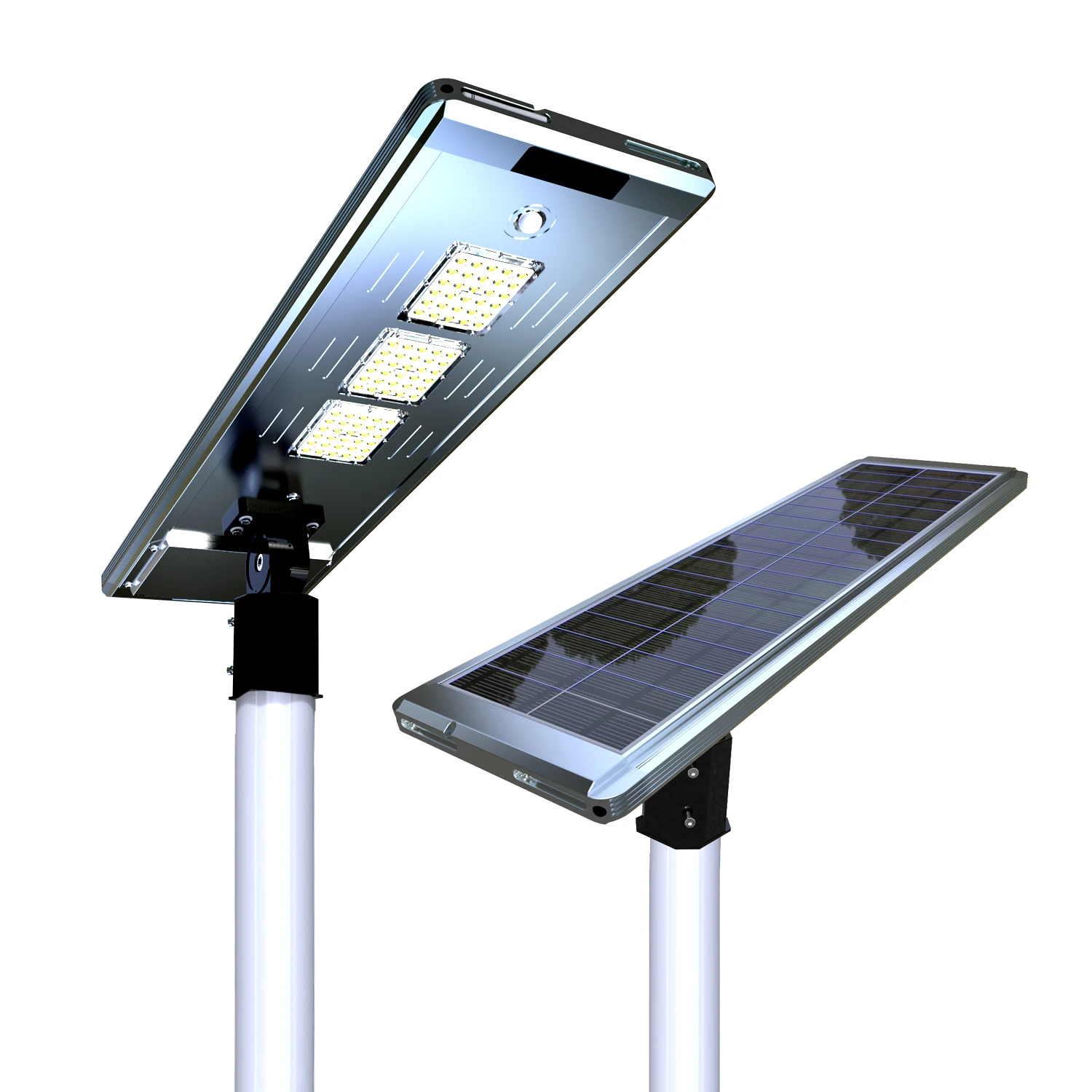 2024 New LED Solar Cell Street Light Outdoor With Motion Sensor 60W All-in-One Integrated Remote Control Stick