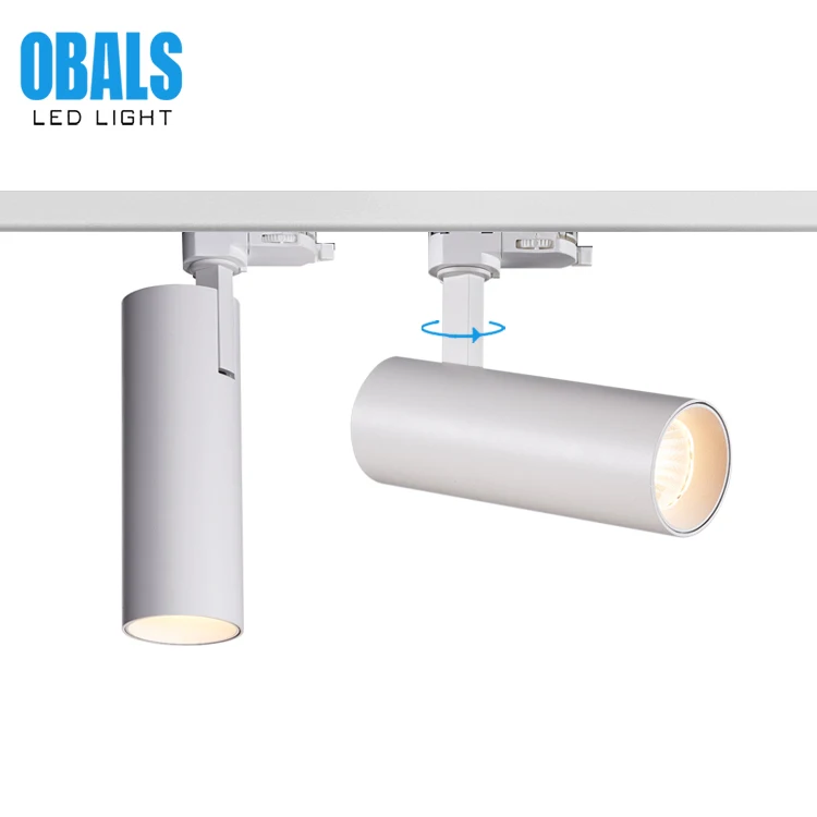 Museum Focus Adjustable Dimmable Zoomable Beam Angle White 4 Wires 3 Circuit 25w 30w Cob Led Track Light System