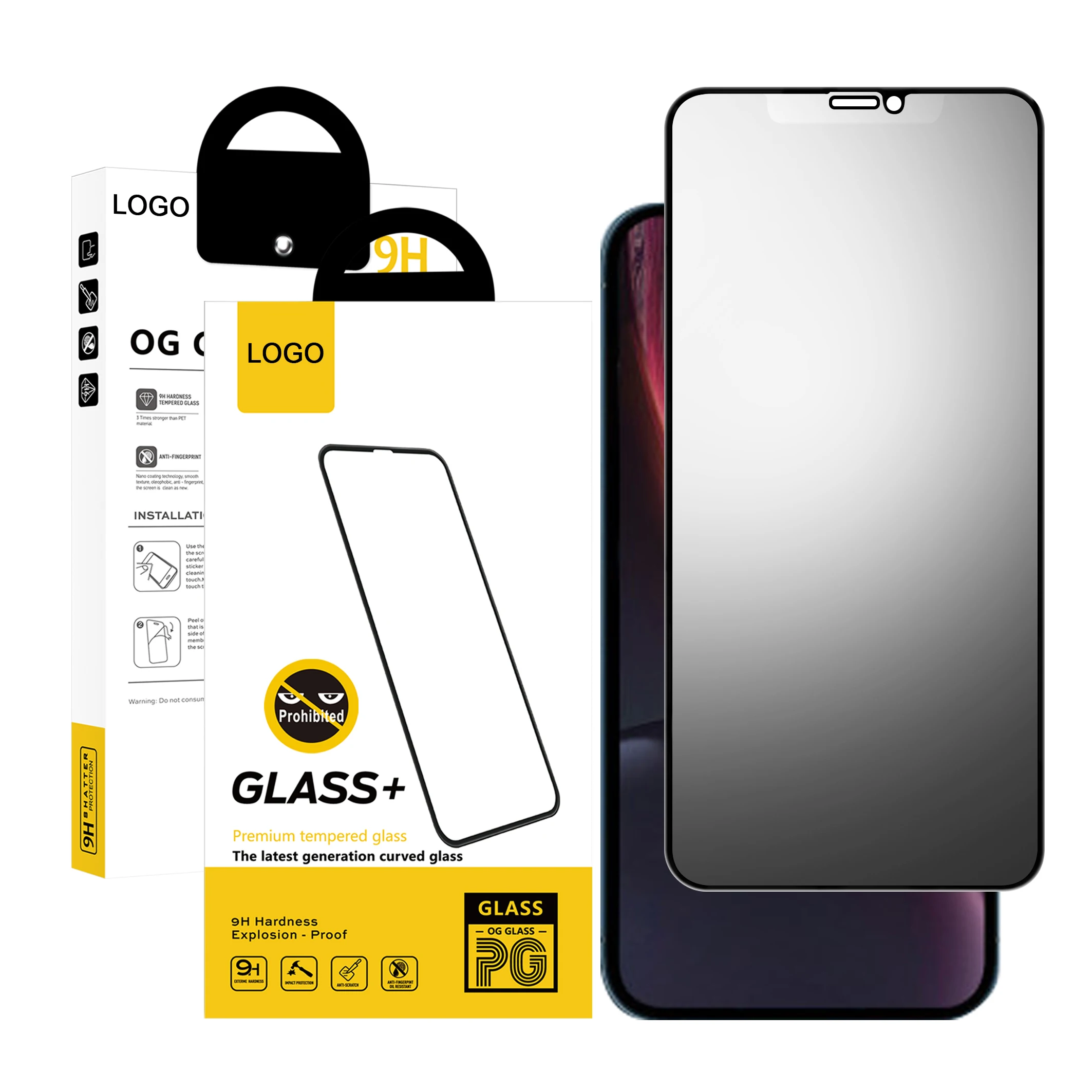 Single Pack Anti Glare For Iphone 11 12 13 Pro Max Mini Matte Privacy Tempered Glass Screen Protector