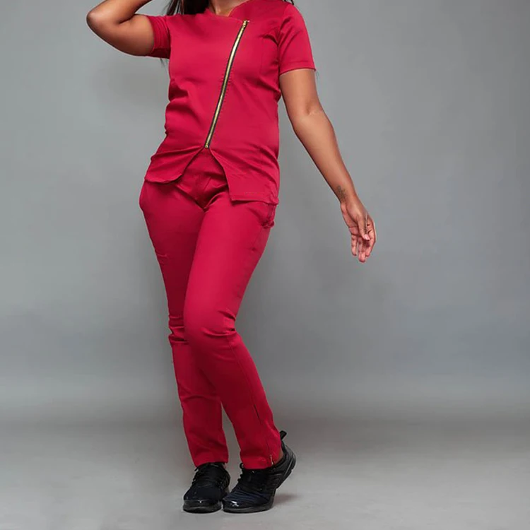 
wholesale vendors cheap soft hospital uniforms white polyester spandex uniform nurse scrub set 