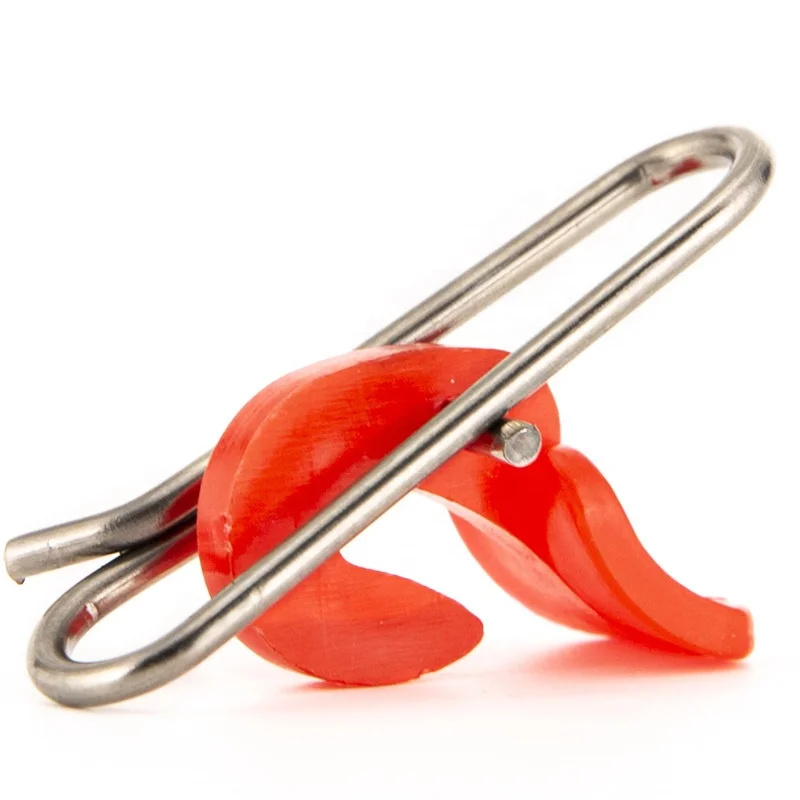 Fast delivery Stainless Steel Impact Bait IMP clips  Fishing Lure Clip Outdoor Fishing Hook Decoupling Swivel Shank Clip