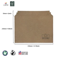 Custom A4 A5 A6 Printing Kraft Paper Courier Shipping Bags Paper Mail Envelope