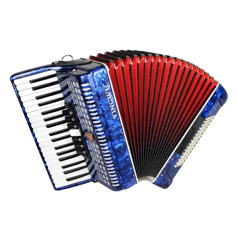 Parrot brand YW-870 accordion 37-key 80BS three-row spring adult test instrument manufacturer direct Best selling accordion