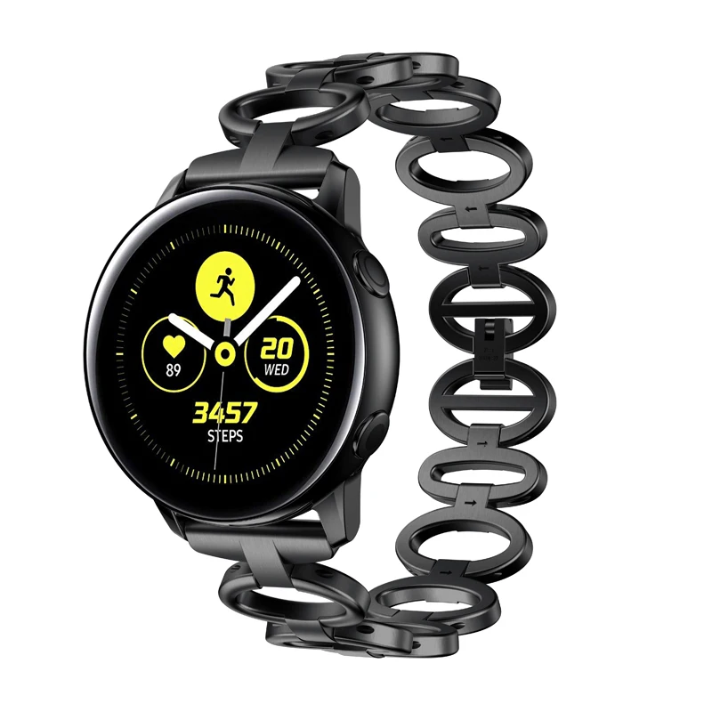 Compatible with samsung galaxy watch active2 40mm watch band metal strap 20mm 22mm