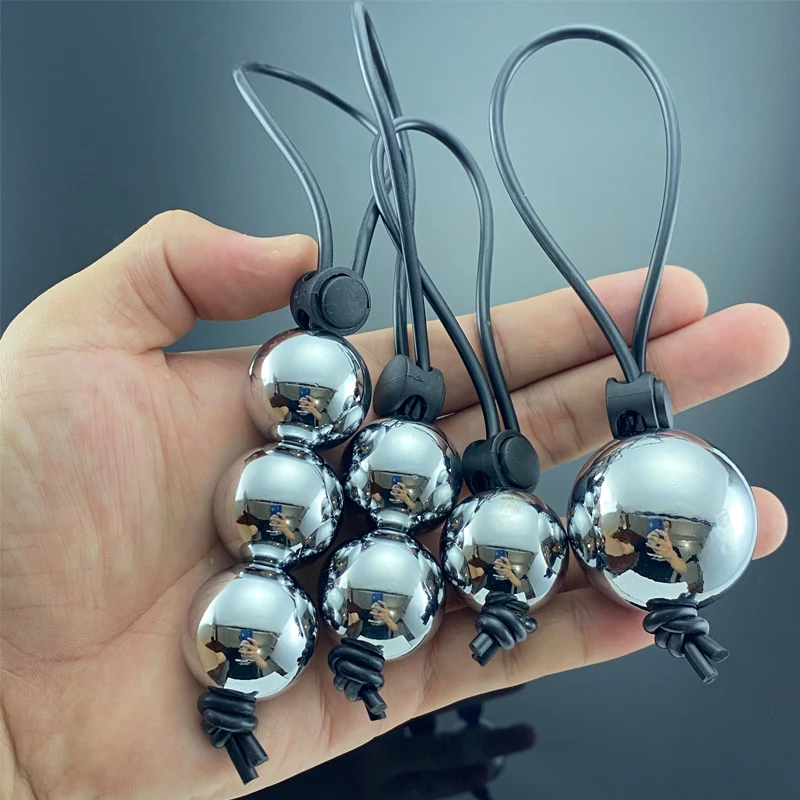 Free Custom Box - Penis Ring 3 Metal Balls Heavy Weight Hanger Stretcher Extender Enlarge Malet Cock Male Chastity Device