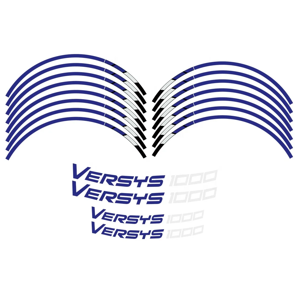 Motorcycle For Kawasaki VERSYS 1000 VERSYS1000 New Reflective Wheel Stickers Front And Rear Custom Inner Wheel Stickers