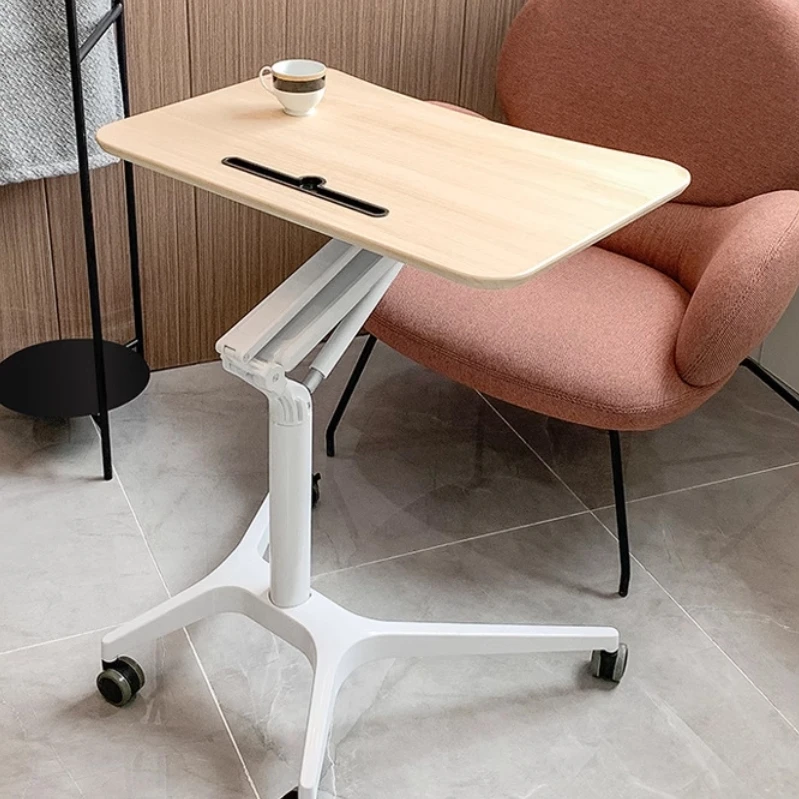 Rolling Standing Desk Height Adjustable Mobile Stand Up Computer Tilt Top Desks Laptop Stand for Small Spaces