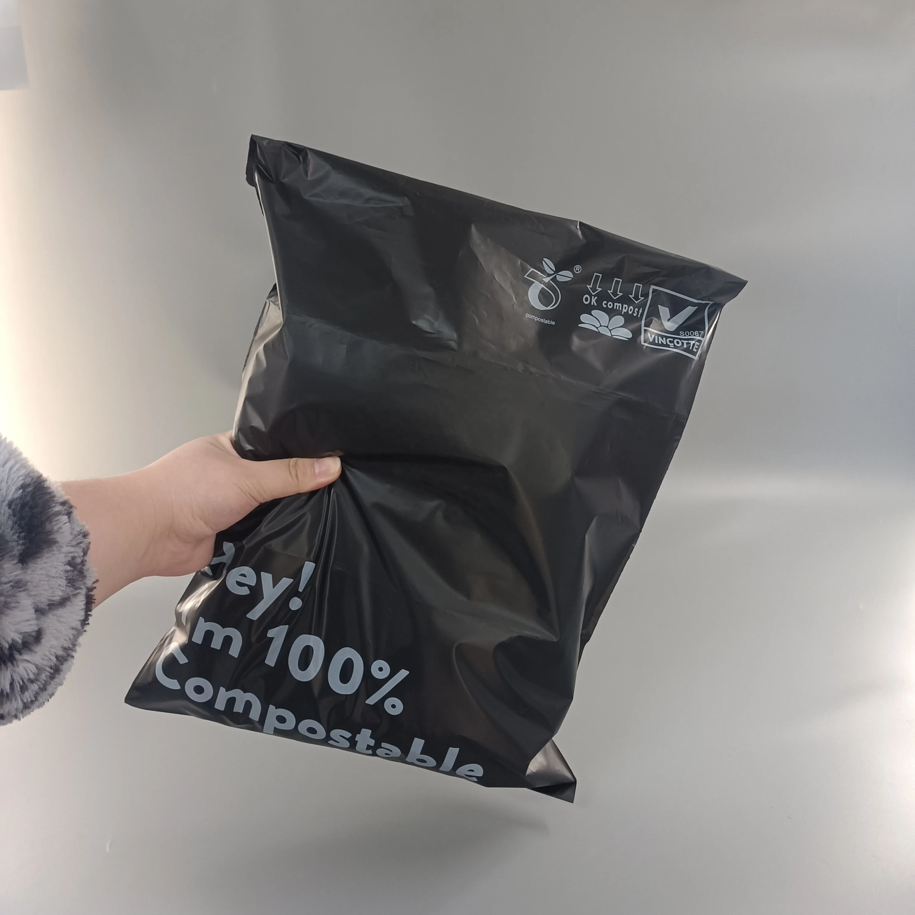 Custom Logo Eco biodegradable plastic mailing packaging poly mailers compostable bio express courier postal parcel shipping bags