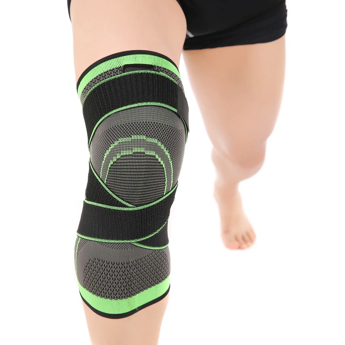 hot-sale outdoor sports elastic compression knitting knee brace support sleeve knee pads