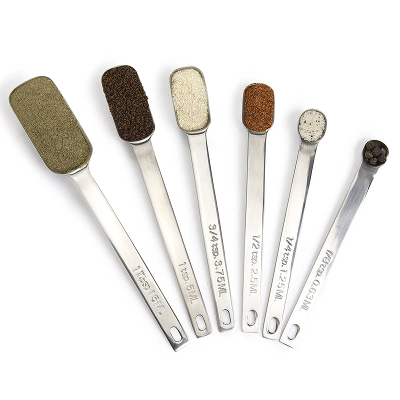 Kitchen Accessories Rectangle Measuring Spoons Stainless Steel Measuring Spoons
