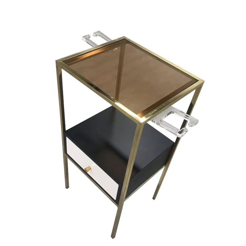 Hot-selling Fashion Cheap Multi Functional Metal Shelf Hairdresser Cabinet With Hair Dryer Rack Beauty Salon Hair Shop