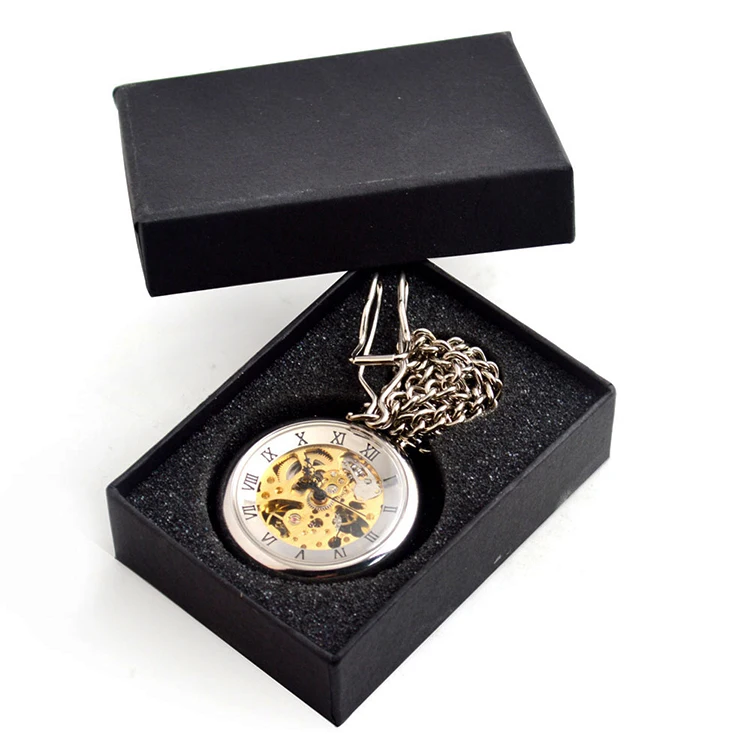 Mechanical skeleton classic old fashion for Gold Silver Bronze Open Face pocket watch with skeletal display Roman numeral