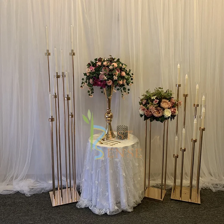 
8 Arms gold candelabra centerpieces for wedding table 
