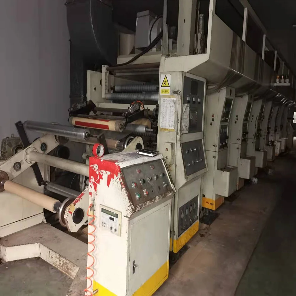 used rotogravure printing machine Taiwan Jiuxin brand width 1050 mm with  6-color