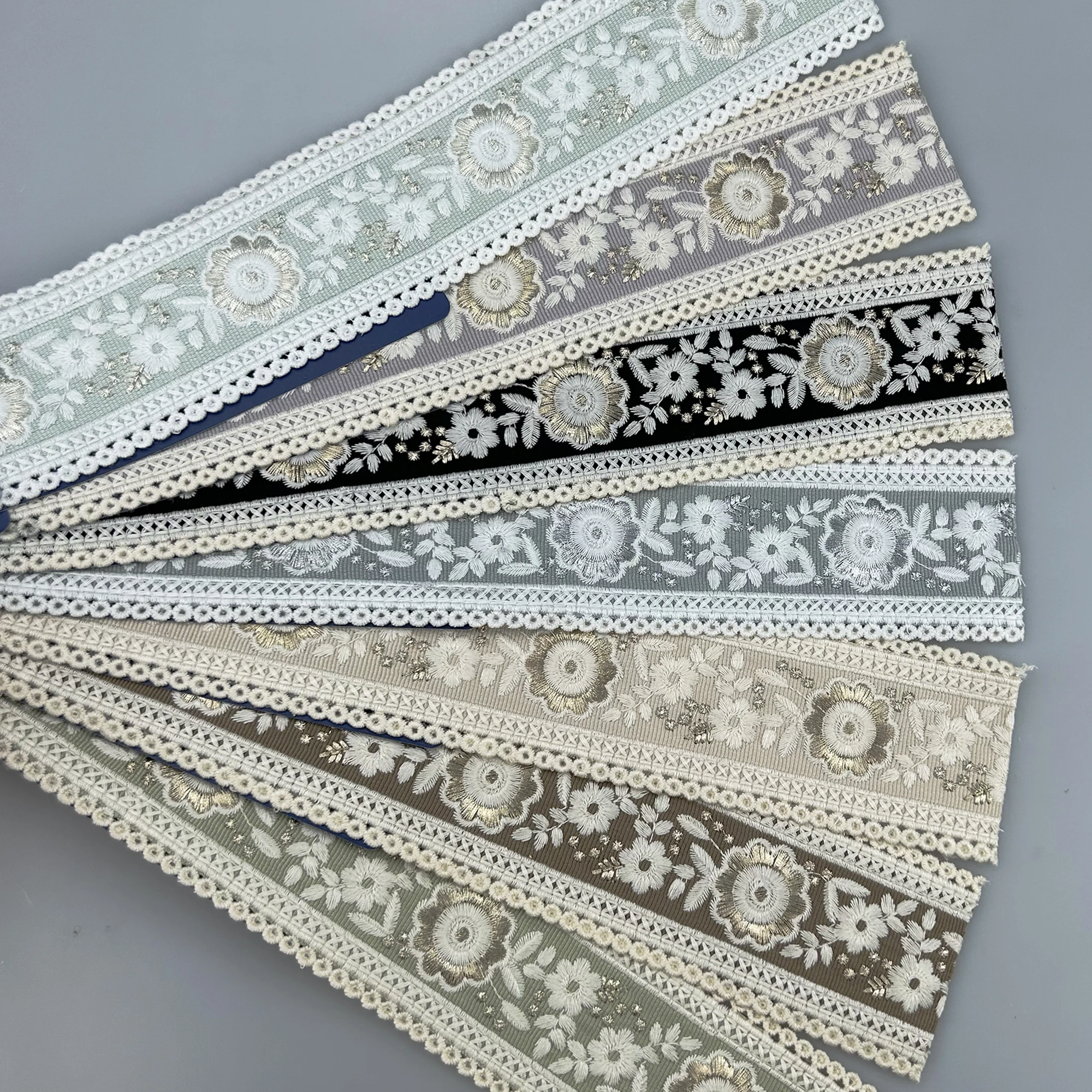 Manufacturers Width 6cm Embroidery Flower Accessories Sewing Ribbon for Curtain Sofa Decorative Edge