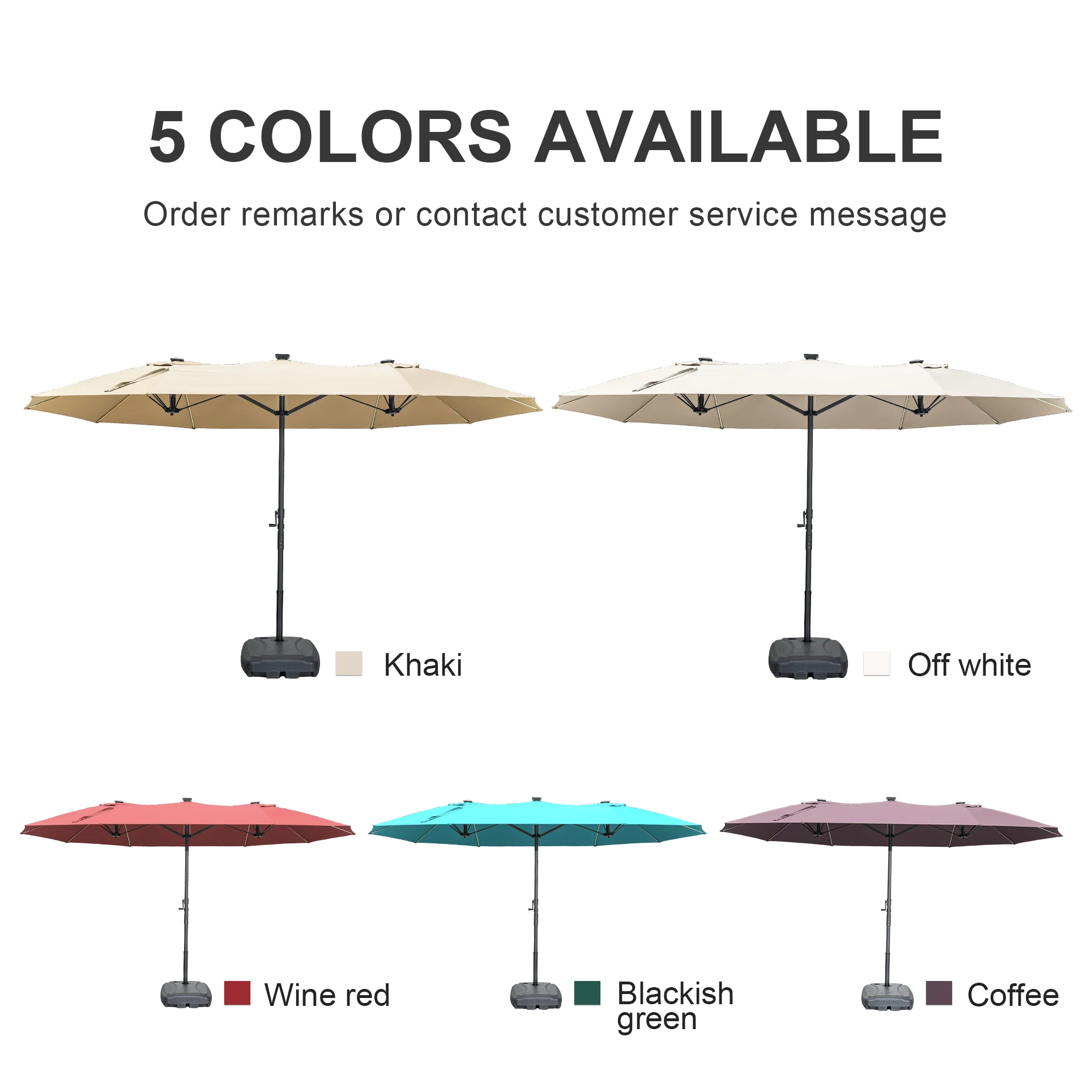[MOJIA]Three Heads Super Big Umbrella Outdoor Furniture Big Size 4*4/5*5/6*6m Good Effect Led Stripe Wholesale Factory Cost